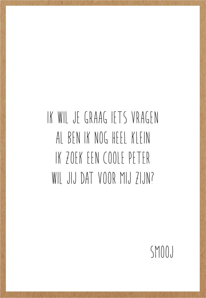 Smooj Ik wil je Graag iets Vragen (Peter)