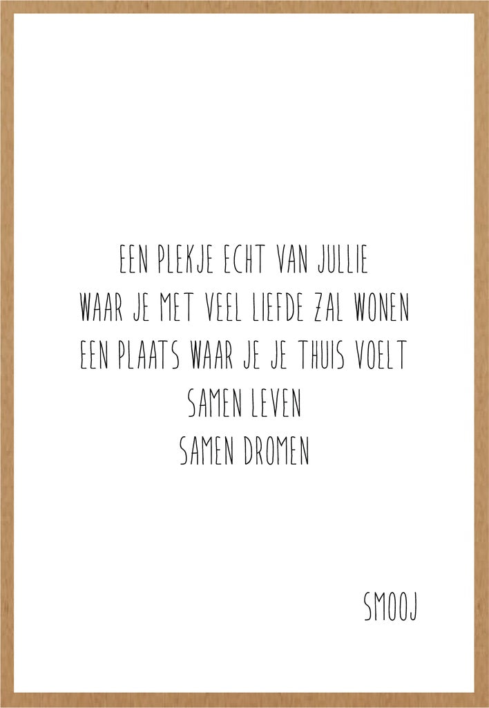 Smooj Een Plekje echt van Jullie