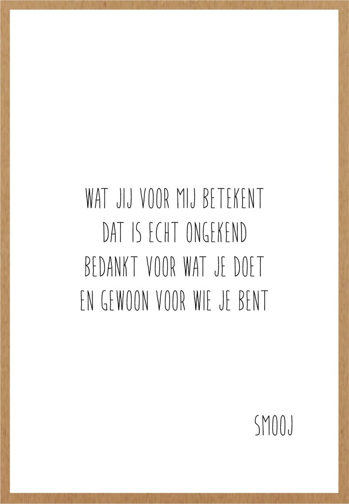 Smooj Wat Jij voor mij Betekent