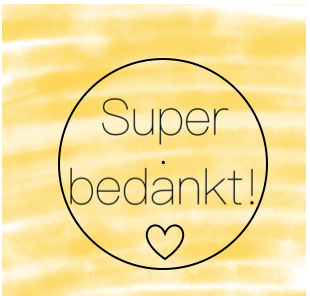 Vivir Sfeer - Een berichtje in een sfeerlichtje 'Super bedankt!'