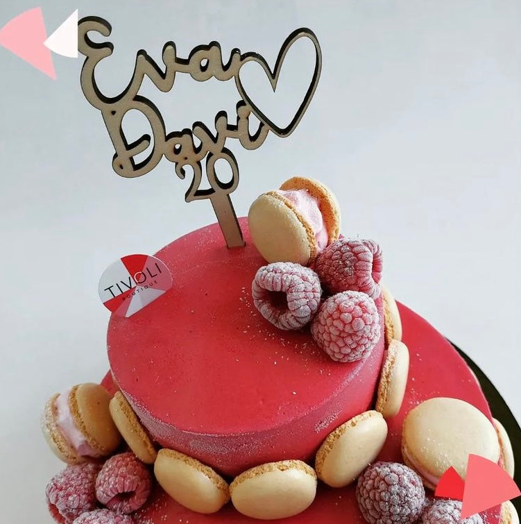 Houten Caketopper - Gepersonaliseerd