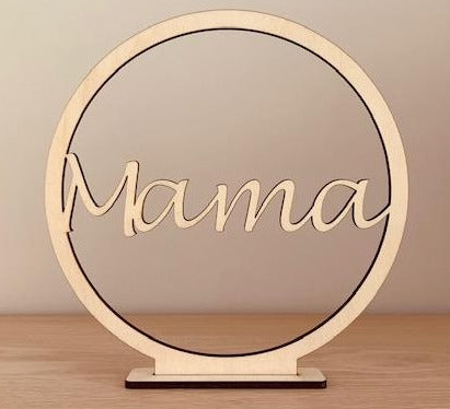 Houten Naamhoepel Gepersonaliseerd met Tekst naar Keuze