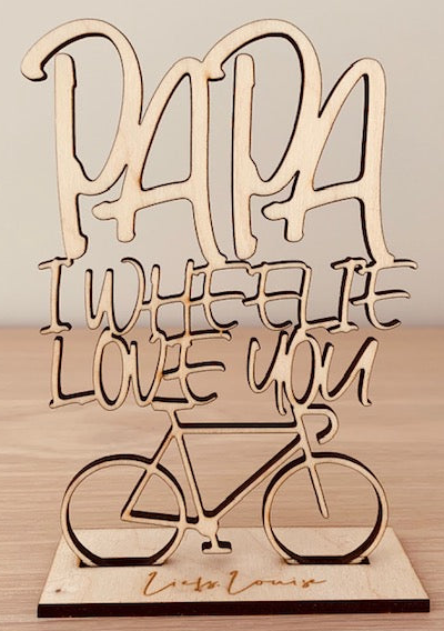 Houten Staander Vaderdag Koersfiets