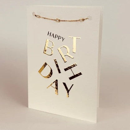 Sieradenkaartje Happy Birthday