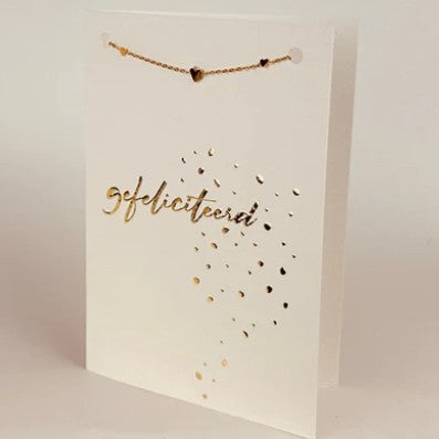 Sieradenkaartje Gefeliciteerd