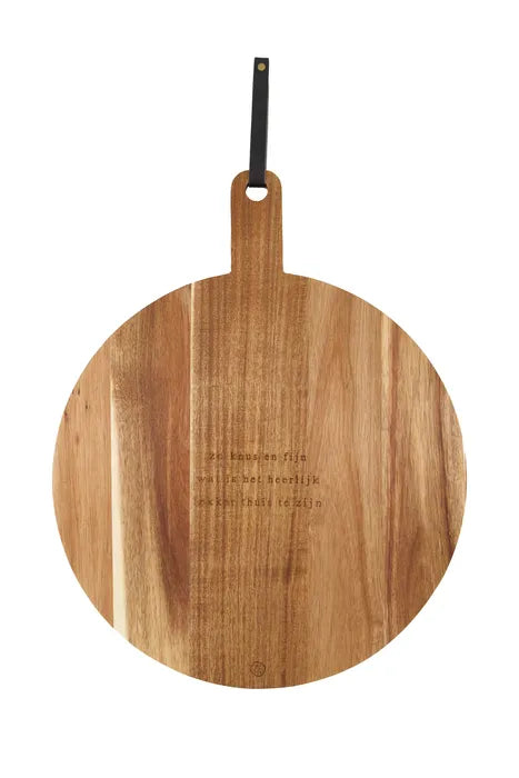 Zusss houten serveerplank 'knus en fijn'