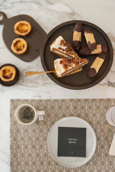 Zusss Taartschep en taartmes set goud