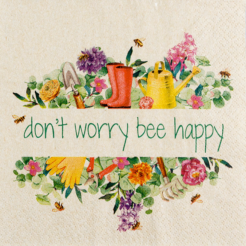 Home Fashion Eco Servetten 'Don't Worry Bee Happy'