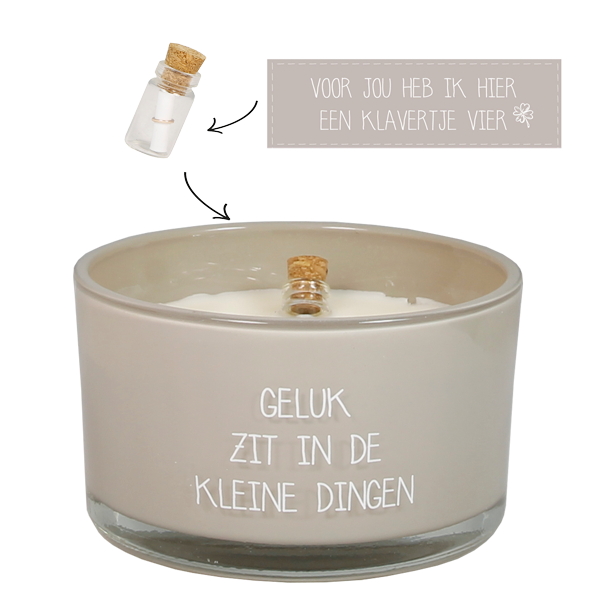 My Flame Flessenpost Kaars - Geluk zit in de kleine dingen