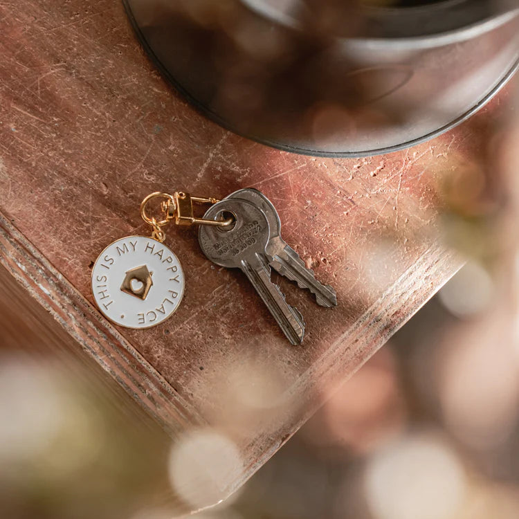 Eulenschnitt Sleutelhanger 'Happy Place'