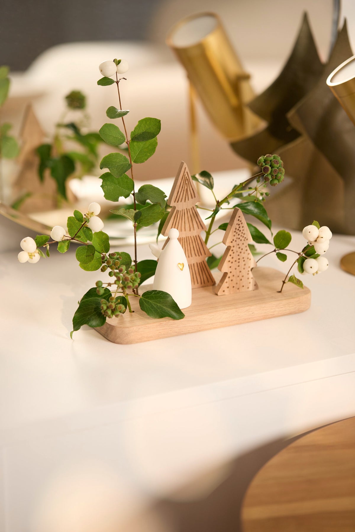 Räder kerstlandschap met engel