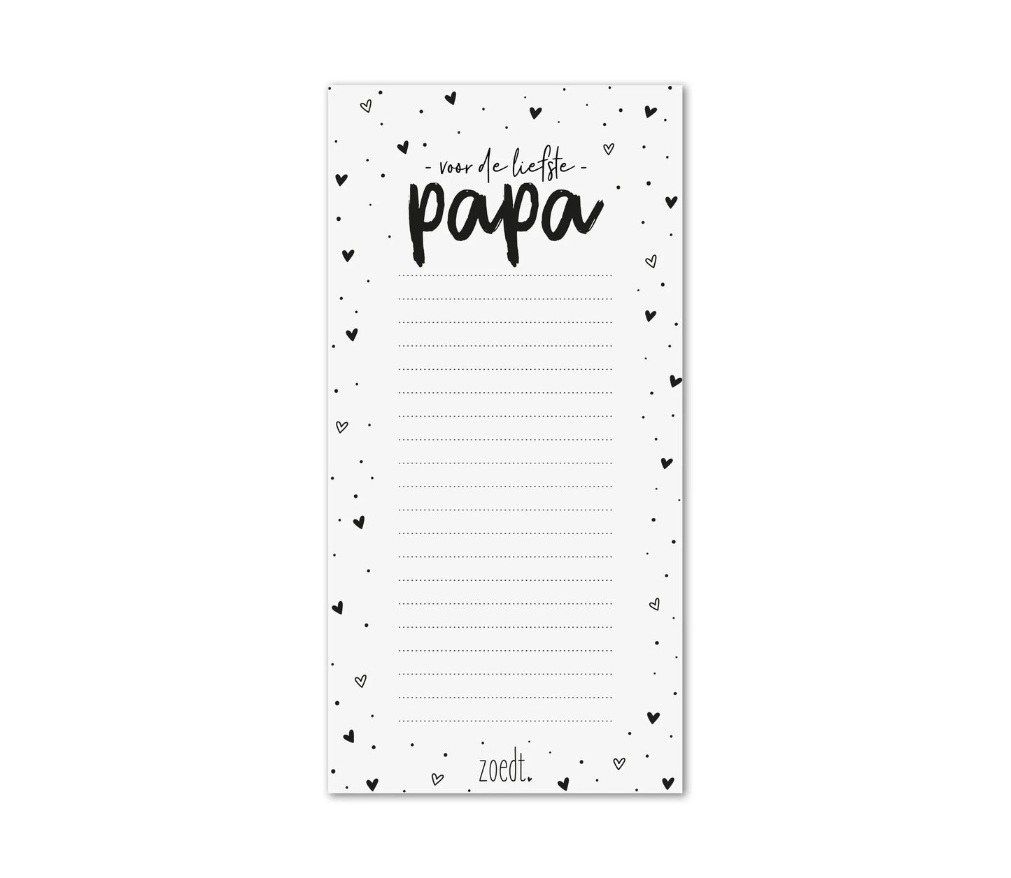 Zoedt Notitieblok 'Voor de liefste papa'