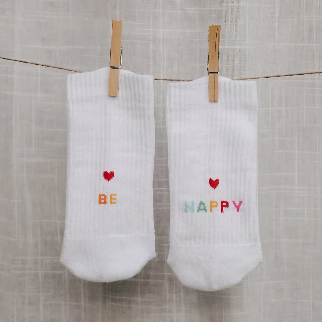 Eulenschnitt Sokken "Be Happy" S