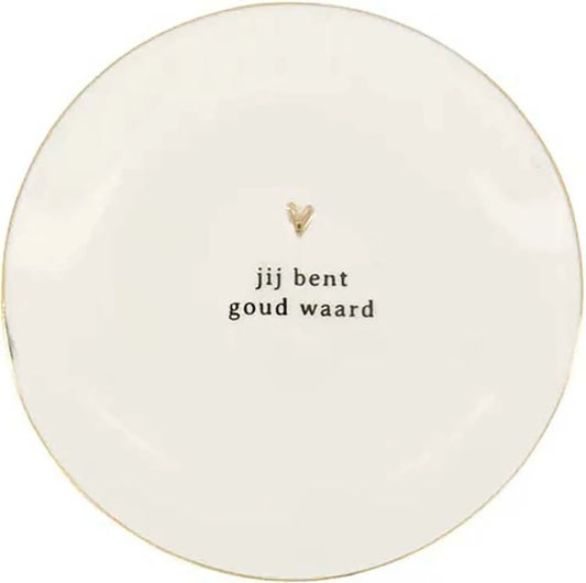 Zusss Wandbordje 'Jij bent goud waard'