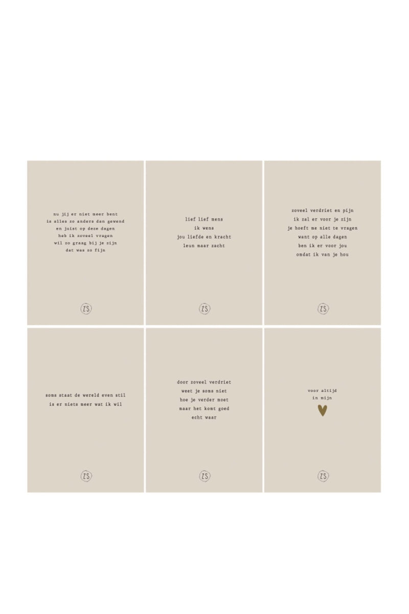 Zusss Gedichtenbundel 'Troost' - set van 6