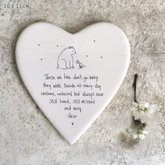 East of India - heart coaster 'Those we love'