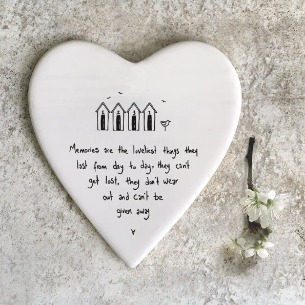 East of India - heart coaster 'Memories'