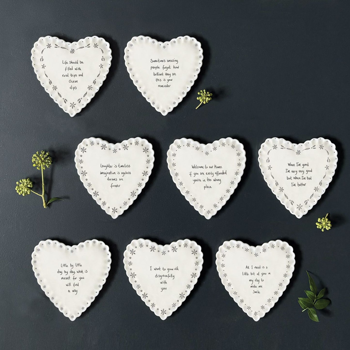 East of India - scallop coaster 'All I need'