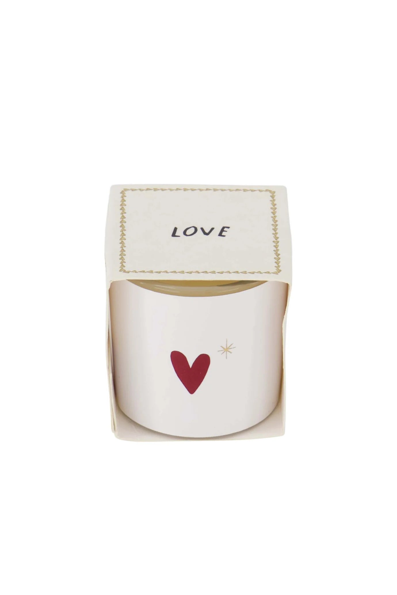 Zusss Geurkaarsje in wikkel hartje wit/rood/goud