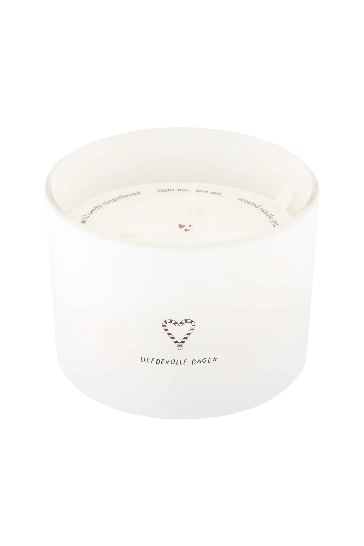 Zusss Geurkaars glas hart Liefdevolle dagen wit