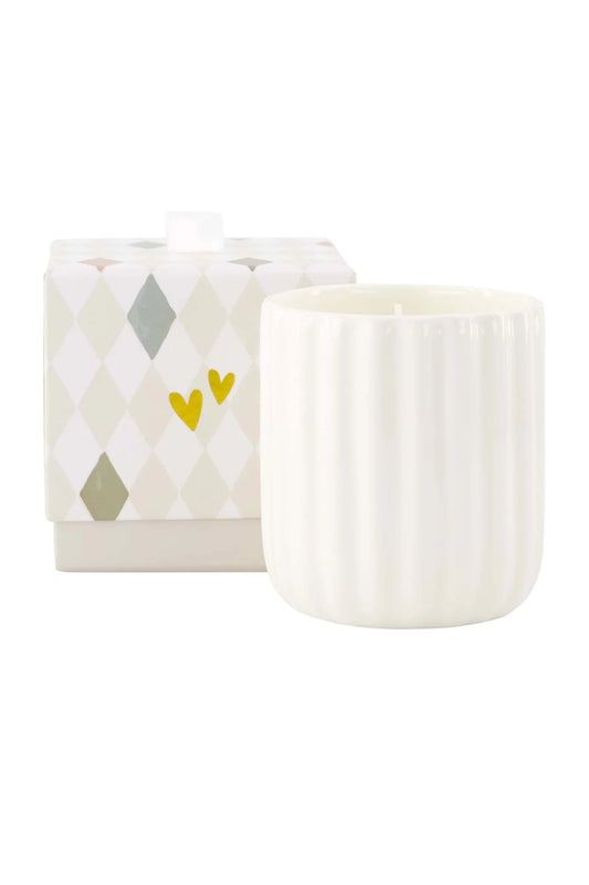Zusss Geurkaars keramiek in doosje Hartje wit
