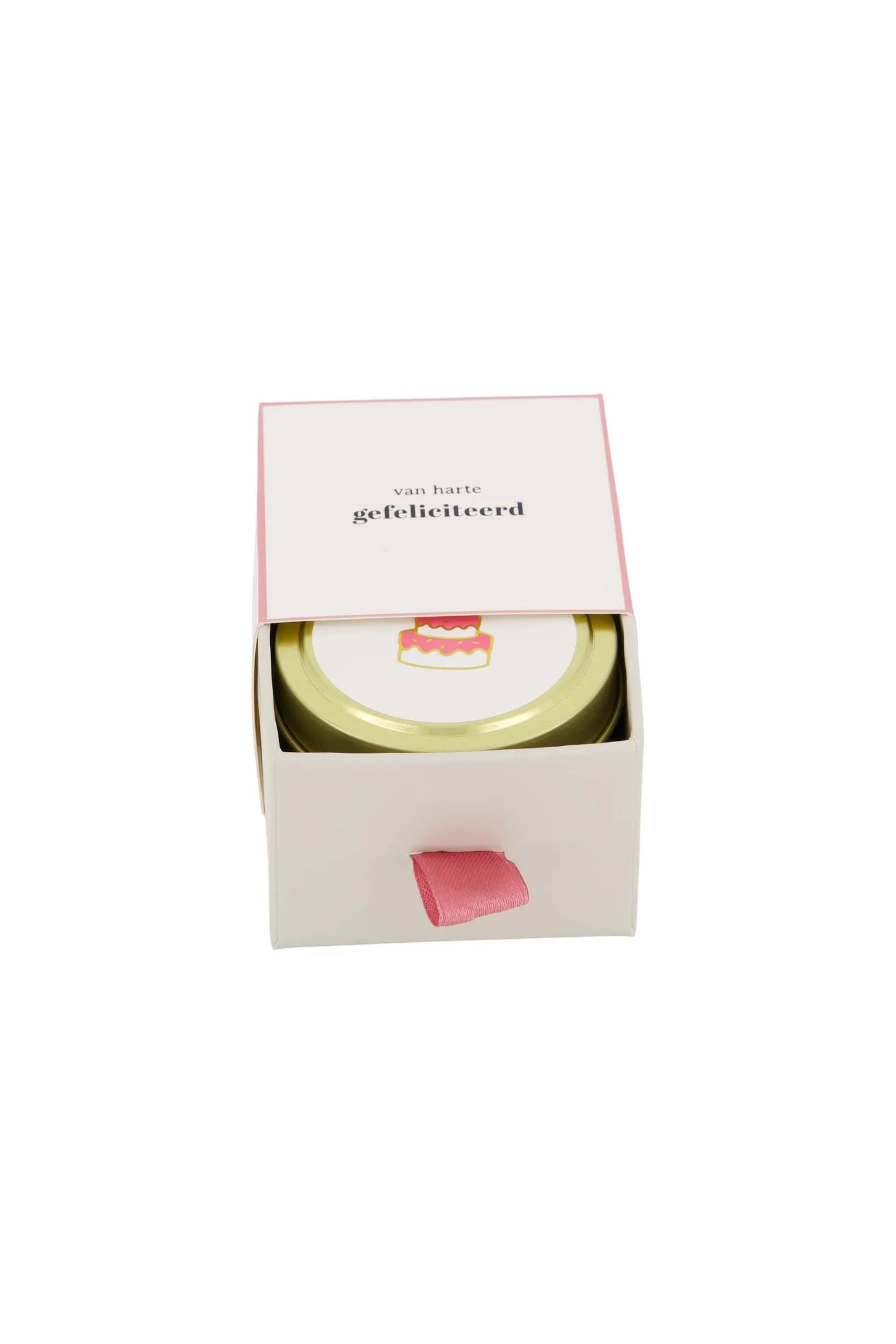 Zusss Geurkaars in schuifdoosje 'Gefeliciteerd - taart'