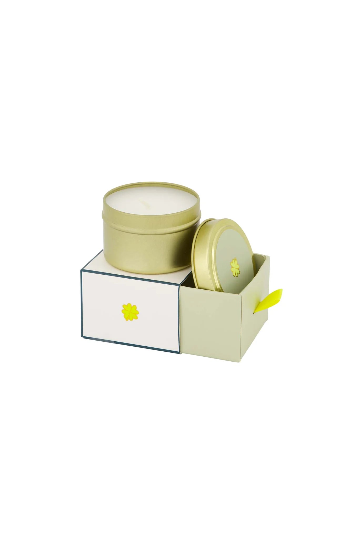 Zusss Geurkaars in schuifdoosje 'Veel geluk - klavertje'