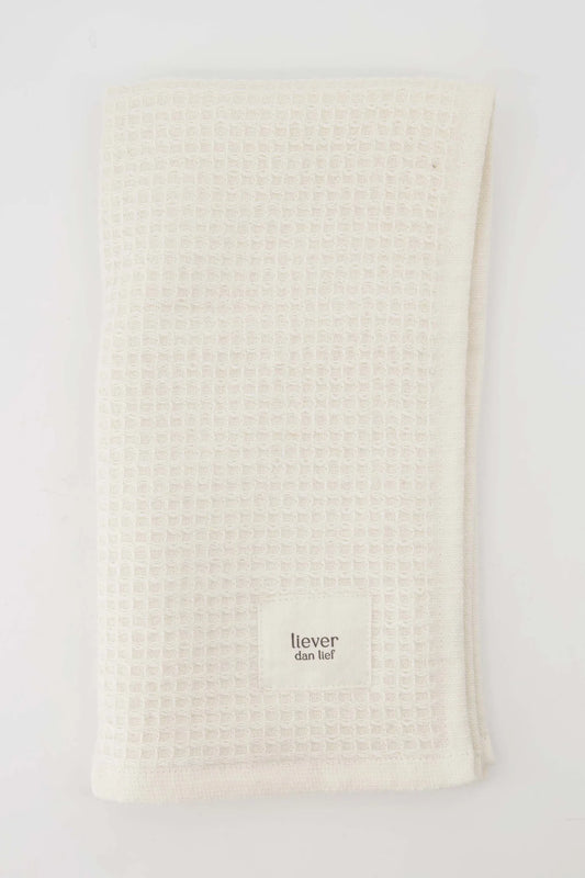Zusss Gastendoekje Liever dan lief off white