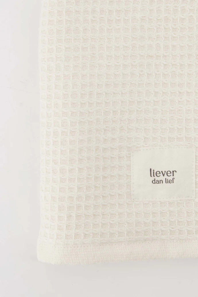 Zusss Gastendoekje Liever dan lief off white