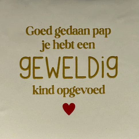 Yett Tegeltje 'Goed gedaan pap je hebt een geweldig kind opgevoed'
