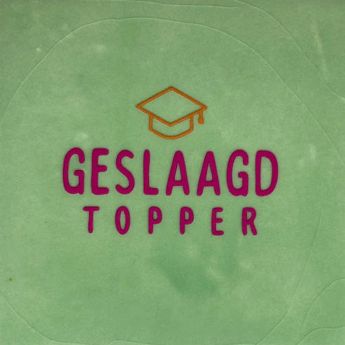 Yett Tegeltje 'Geslaagd topper'