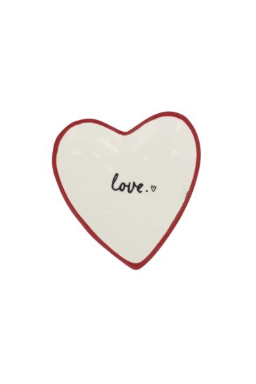 Zusss Theeschaaltje hartje "love" wit/rood