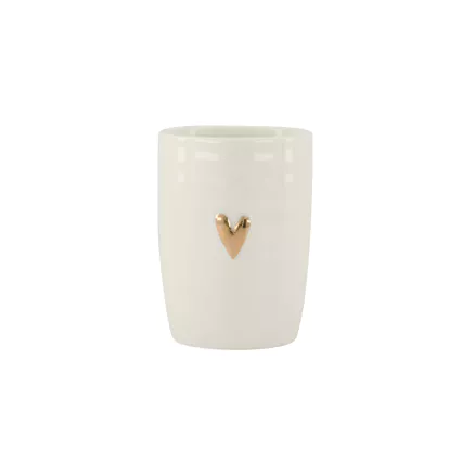 Zusss Koffiemok Hartje wit/goud