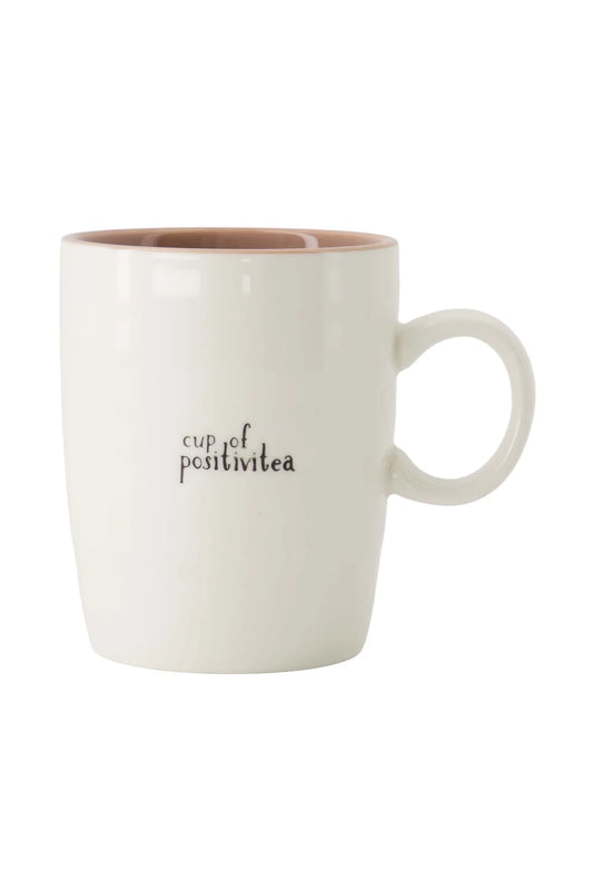 Zusss Theemok cup of positivitea wit/lila/zwart