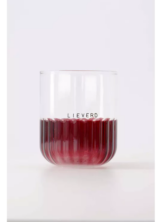 Zusss Drinkglas Lieverd transparant