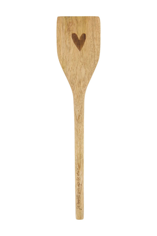 Zusss Spatel hout hartje naturel