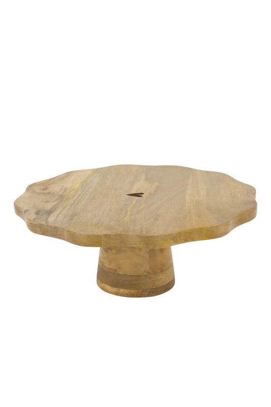 Zusss Taartplateau hout hartje naturel