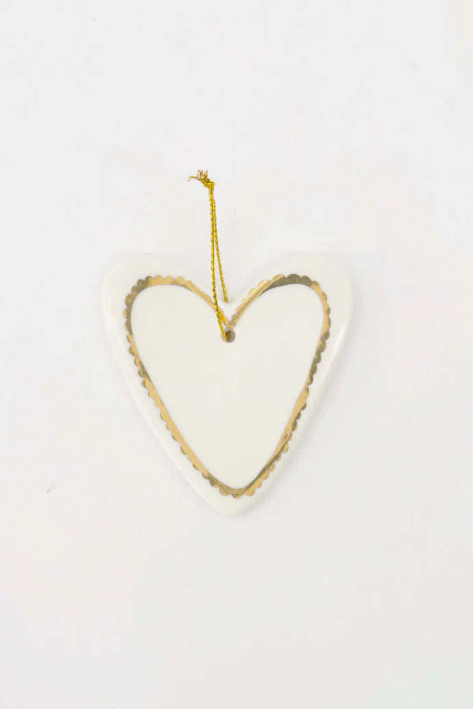 Zusss Kersthanger keramiek Hartje wit