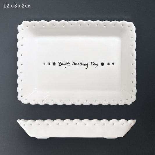 East of India - scallop soap dish 'Bright Sunshiny'