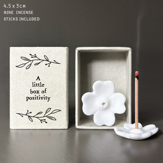 East of India Matchbox 'Little box of positivity'