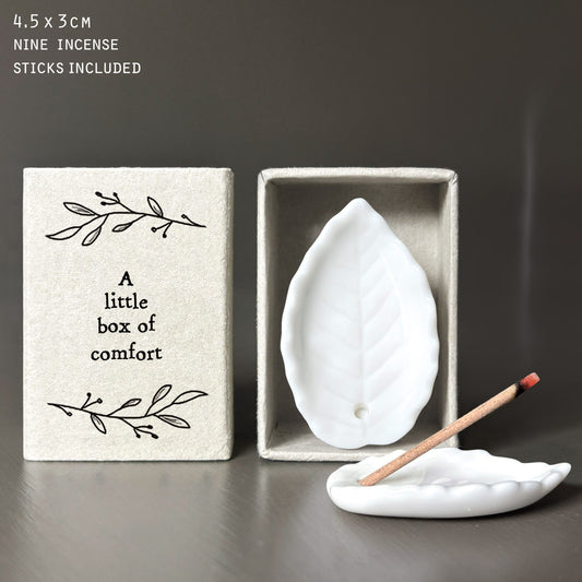 East of India Matchbox 'Little box of comfort'