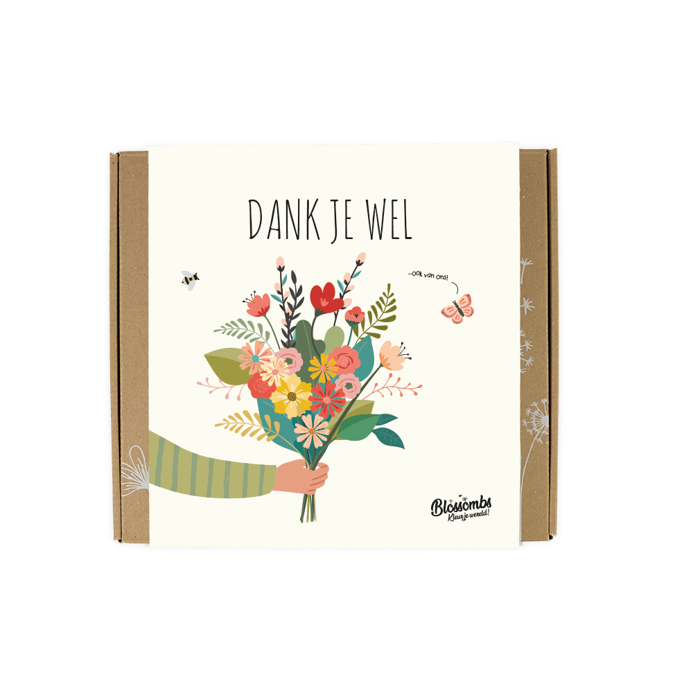 Blossombs Gift Box Medium met 9 zaadbommetjes - Dank je wel