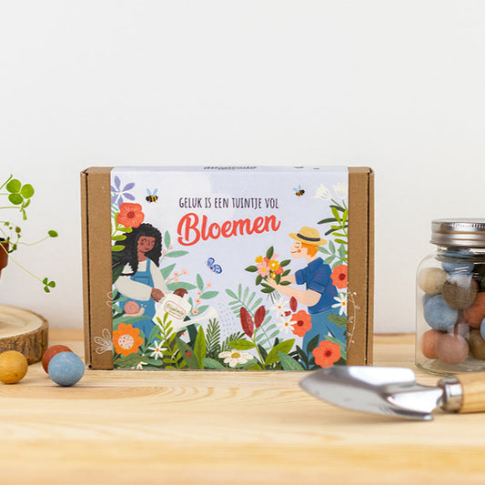 Blossombs Giftbox Geluk is een tuintje vol bloemen - 7 zaadbommetjes
