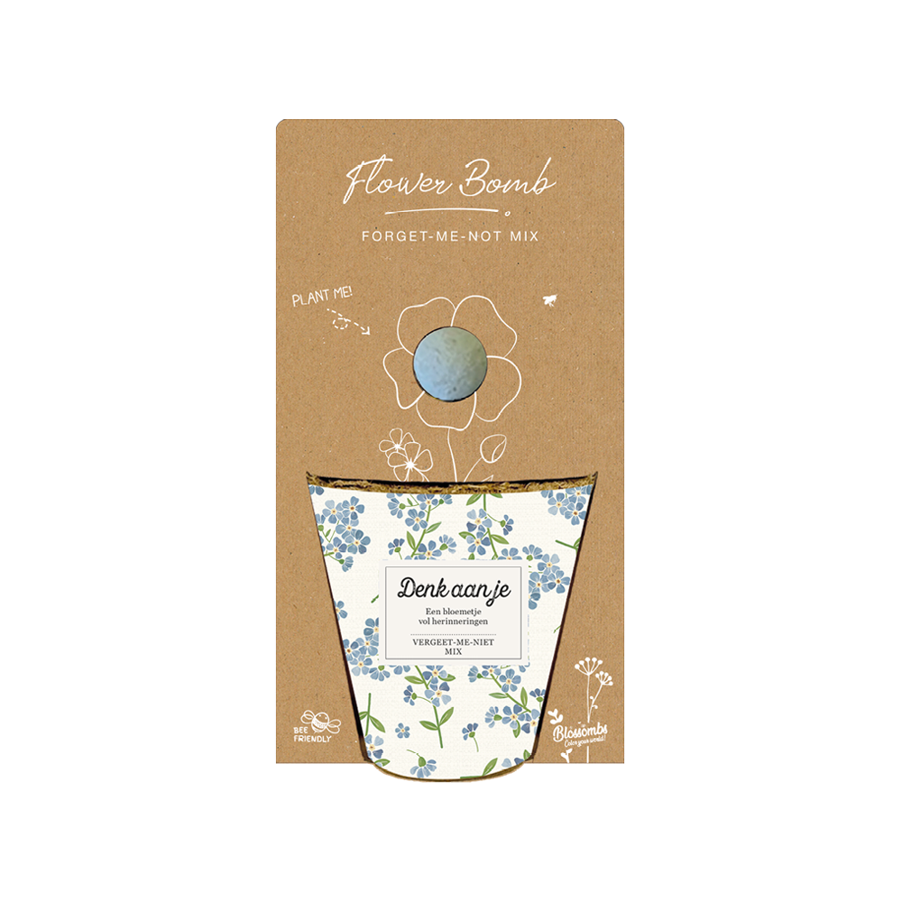Blossombs Grow Kit “Denk aan je” met Vergeet-me-niet Mix