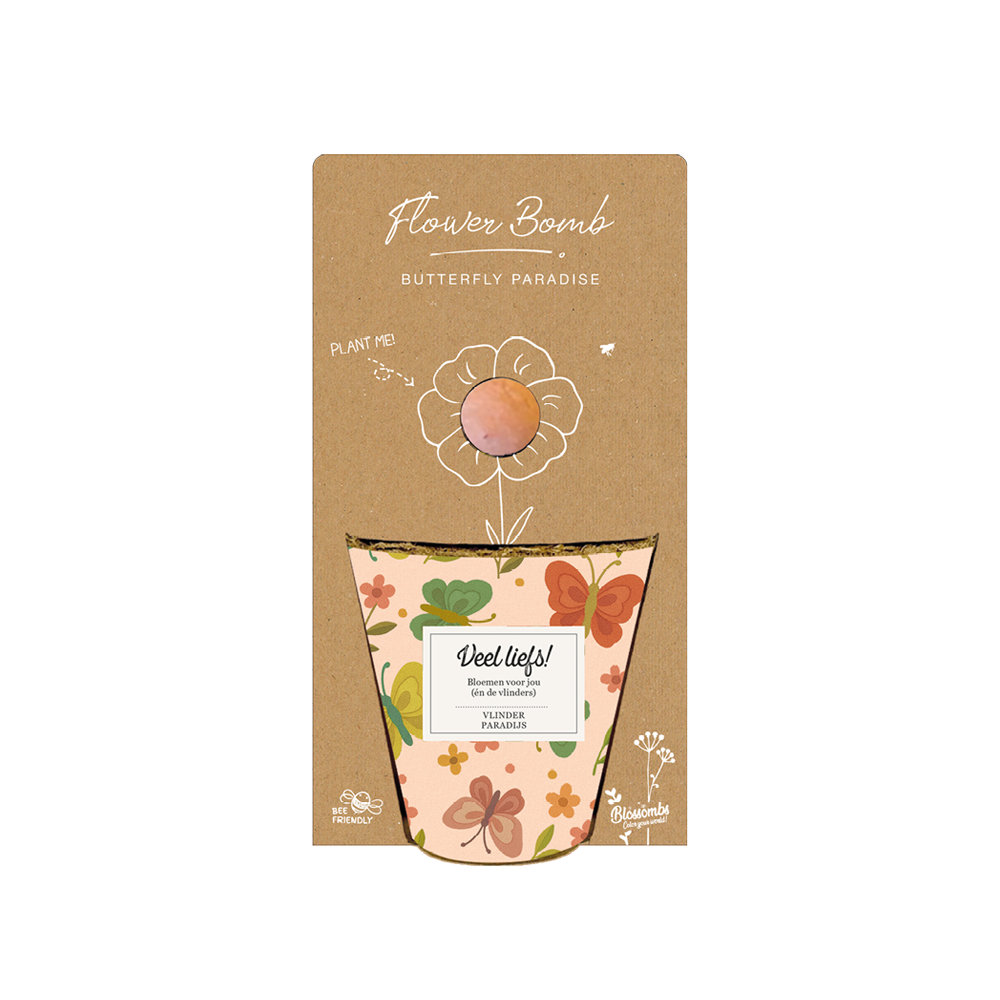 Blossombs Grow Kit "Veel liefs!" met Vlinder Mix Zaadbommetje