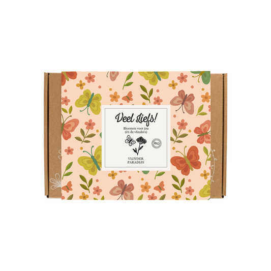 Blossombs Gift Box Small "Veel liefs!" met 7 Vlinder Mix Zaadbommetjes