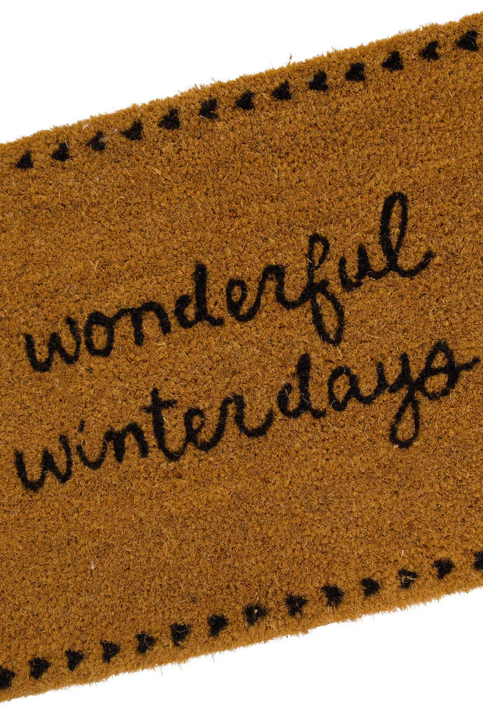 Zusss Deurmat Wonderful Winterdays naturel