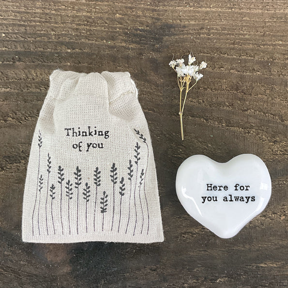 East of India Klein zakje 'Thinking of you'