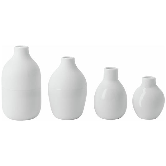 Räder mini vaasjes wit NIEUW - set van 4