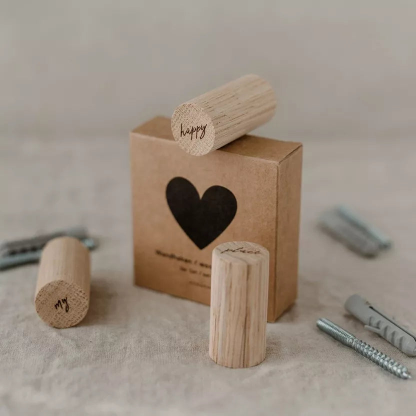 Eulenschnitt Wandhaak 'Happy place'